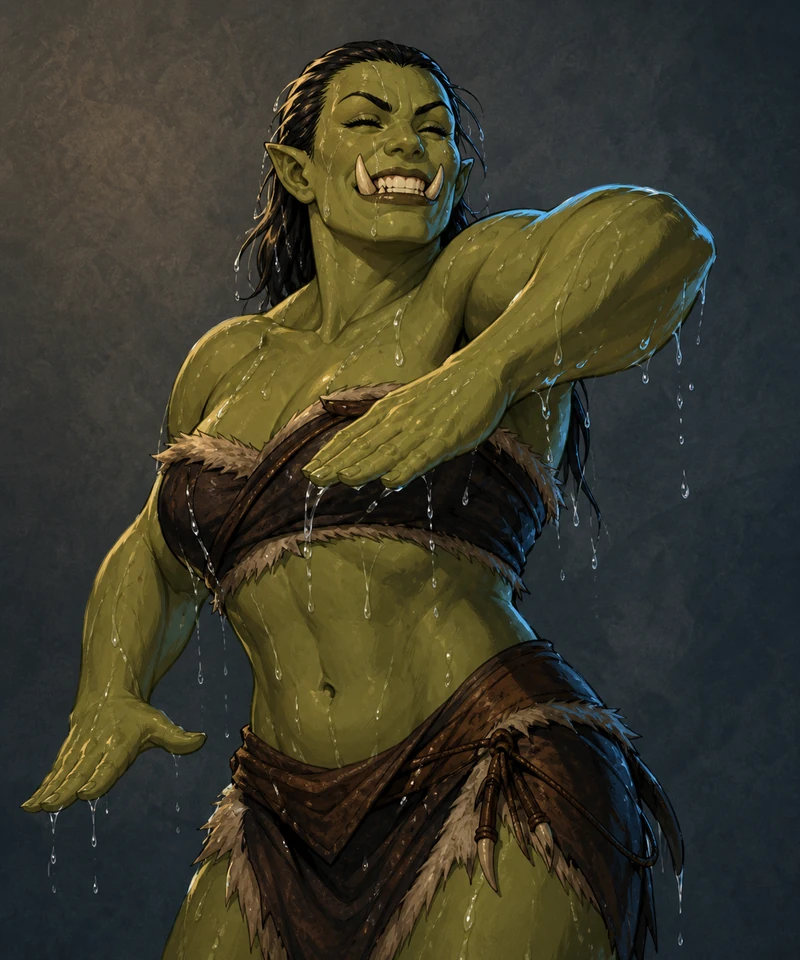 The Dog-Paddling Orc Lady
